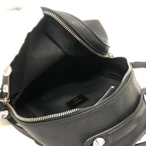 FENDI 8BZ036 By the Way Bijoux Backpack Leather Black/SilverHardware - Picture 9 of 12